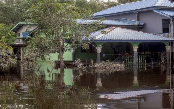Penduduk setempat telah kembali ke rumah masing- masing setelah keadaan banjir semakin pulih ketika tinjauan di Kampung Terusan pada Isnin. - Foto Bernama
Tinjauan di beberapa kawasan antaranya Kampung Bukit Lata, Lachang, Terusan, Lubok Gong dan Siram mendapati banjir hampir semakin pulih. Sementara itu penduduk di sekitar Rantau Panjang mengambil langkah bersiap sedia menghadapi gelombang kedua banjir pada musim Monsun Timur Laut di Kelantan. -- fotoBERNAMA