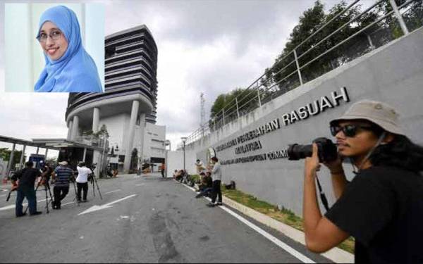 #RasuahBusters menggesa pihak SPRM tampil dan bertanggungjawab untuk menyatakan pendirian bagi meleraikan kekusutan rakyat. Gambar kecil: Nurhayati