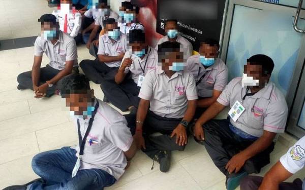 13 PATI ditahan dalam serbuan di sebuah pusat beli-belah di ibu negara pada Selasa.