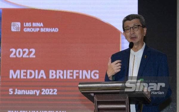 Hock San ketika ketika sesi taklimat Media LBS Bina 2022 di Plaza Seri Setia, di sini pada Rabu.- Foto Sinar Harian/Mohd Halim Abdul Wahid
