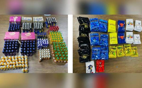 Pelbagai jenis dadah yang dirampas dalam serbuan di sebuah kondominium di Bukit Serdang Seri Kembangan pada Ahad.