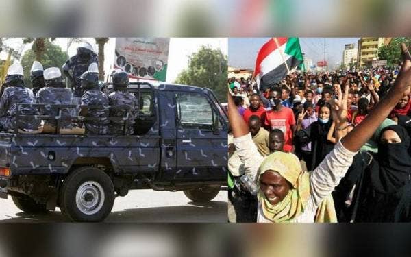 Dua penunjuk perasaan terbunuh dan 54 anggota keselamatan cedera dalam demonstrasi di ibu negara Khartoum. - Foto AP