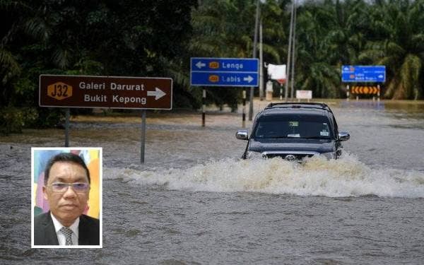 Tinjauan di Jalan Gombang, Jalan Lenga, Kampung Saujana Batu 29 dan Kampung Jawa, mendapati beberapa laluan masih digenangi air. - Foto Bernama (Gambar kecil: Baharudin)