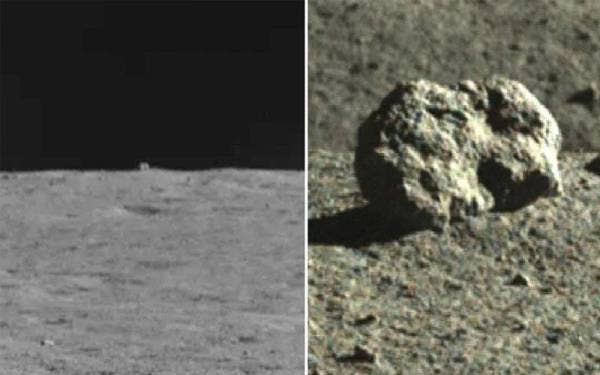 Satu objek ganjil yang ditemui dari jarak jauh pada Disember tahun lalu oleh sebuah kenderaan penjelajah milik China di bulan akhirnya dikenal pasti sebagai seketul batu.