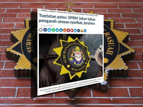 Laporan Sinar Harian pada Isnin.