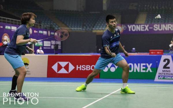 Peng Soon, Valeree Siow ketika mengharungi kejuaraan Terbuka India. FOTO: Badminton Association of Malaysia - BAM