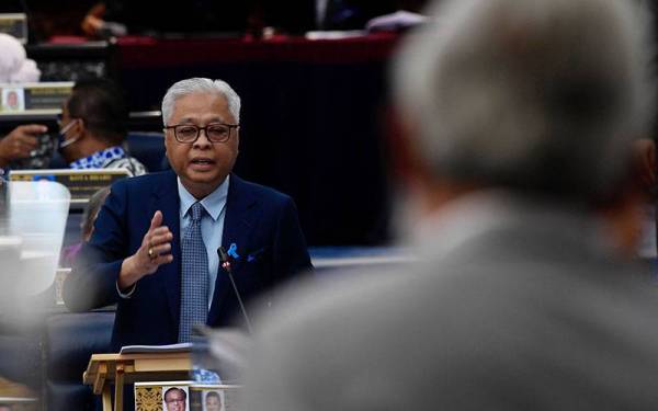 Ismail Sabri Yaakob pada Mesyuarat Khas Penggal Keempat, Parlimen ke-14 di Bangunan Parlimen hari ini. - Foto Bernama
