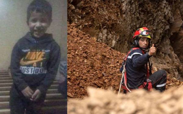 Penyelamat bertungkus-lumus menyelamatkan Rayan yang terperangkap dalam perigi sedalam 32 meter sejak Selasa lalu. - Foto AFP