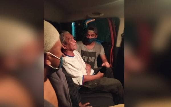 Mangsa ditemukan selamat tanpa sebarang kecederaan dalam operasi mencari yang dijalankan sejak jam 6.30 petang. - Foto ihsan Bomba Perak