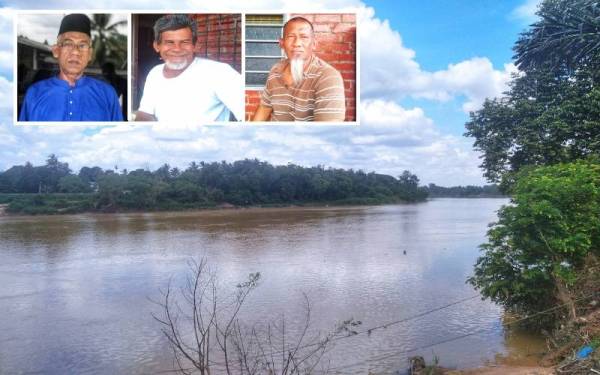 Sungai Pahang yang menawarkan pelbagai jenis spesies ikan namun didakwa lebih 10 tahun spesies patin puncung tidak ditemui nelayan. (Gambar kecil: Adam, Kamarulzaman,Zaimie )