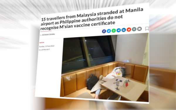 Tangkap layar laporan portal The Star pada Ahad.