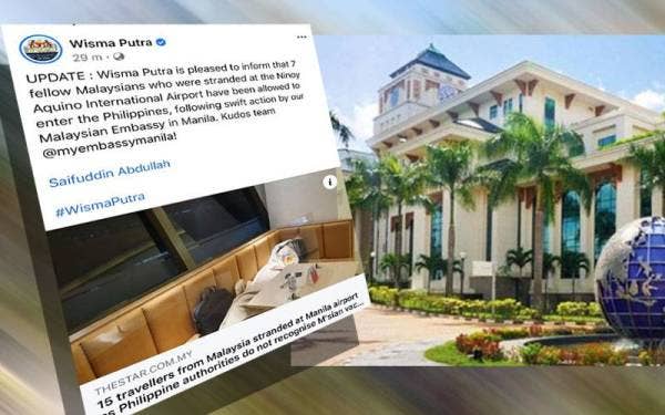 Hantaran Facebook Wisma Putra pada Isnin.