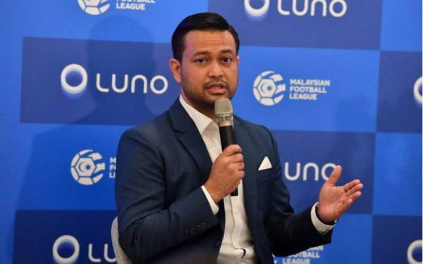 Stuart Ramalingam ketika sidang media pada Majlis Perasmian Tajaan Luno bagi Liga Malaysia di 1 Powerhouse pada Rabu. - Foto Bernama