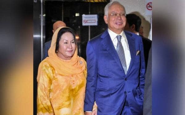 Najib dan Rosmah. - Foto Bernama