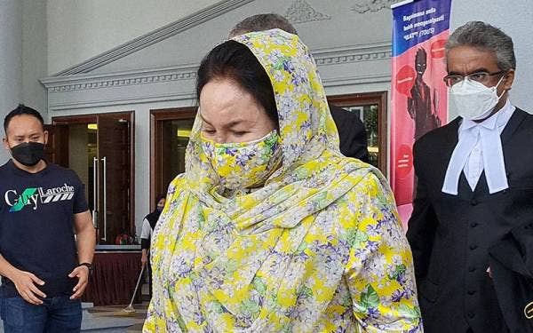 Rosmah ketika hadir di Mahkamah Tinggi Kuala Lumpur pada Khamis. -Foto Bernama