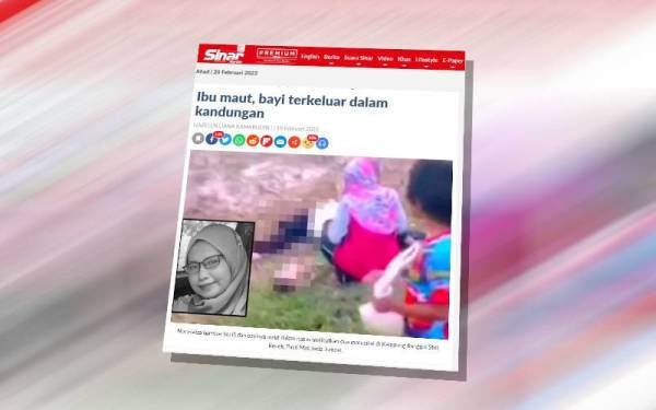 Laporan Sinar Harian mengenai tiga termasuk wanita dan bayinya yang terkeluar dari kandungan maut dalam nahas membabitkan dua motosikal di Kampung Banggol Stol, Repek di sini pada Jumaat.