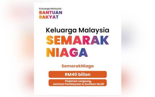 Semarak Niaga Keluarga Malaysia menyediakan peruntukan sebanyak RM40 bilion.
