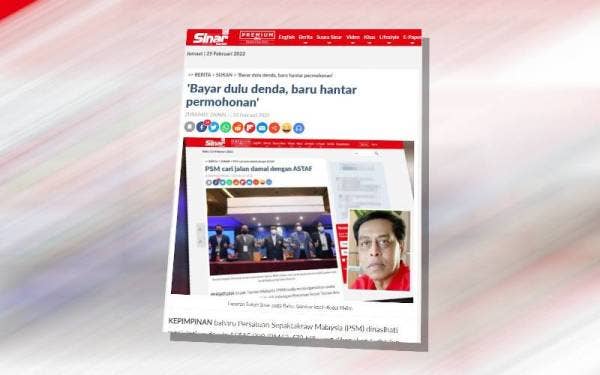 Laporan Sukan Sinar sebelum ini.