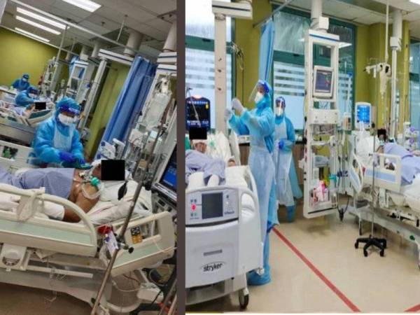 Penggunaan katil untuk kes kritikal atau Unit Rawatan Rapi (ICU) bagi pesakit Covid-19, di tujuh negeri cecah 50 peratus. Foto hiasan