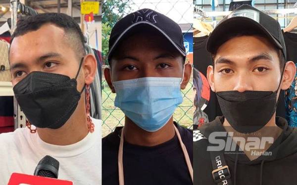 Dari kiri: Muhammad Azhar, Kamarulnizand, Muhammad Norhakim