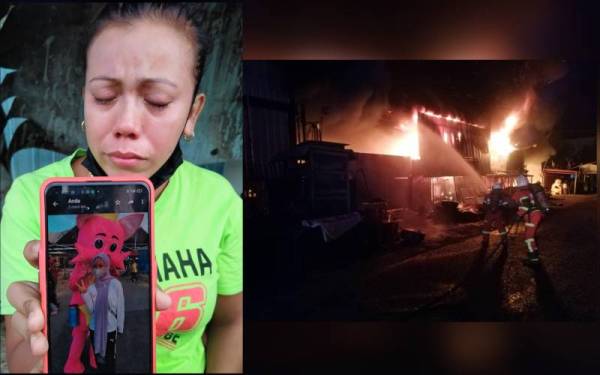 Nur Baizura sebak mengenangkan kejadian menimpa anak angkatnya, Misha Kasih yang berusia 11 tahun rentung dalam kebakaran.