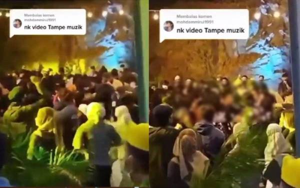 Tangkap layar video tular di laman sosial.
