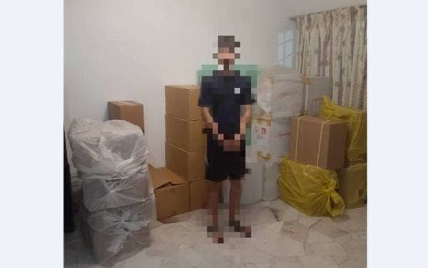 Seorang lelaki ditahan dalam serbuan di Taman Gembira Sri Petaling pada Isnin.