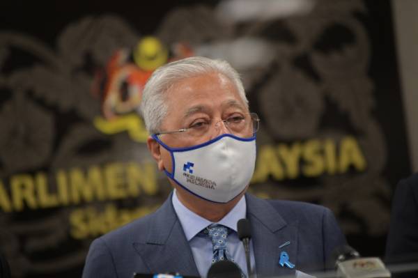 Perdana Menteri Datuk Seri Ismail Sabri Yaakob pada sidang media khas di Bangunan Parlimen hari ini.   -Foto Bernama