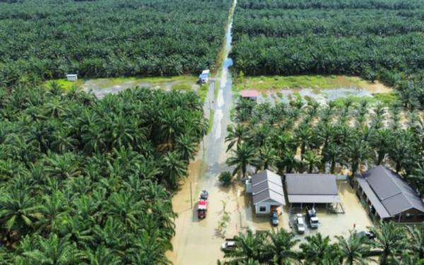 Beberapa kawasan di Selangor dinaiki air berikutan hujan lebat pada Isnin.