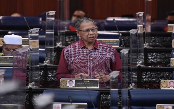 Mustapa ketika menjawab soalan pada Waktu Pertanyaan-Pertanyaan Menteri sempena Mesyuarat Pertama Penggal Kelima, Parlimen ke-14 di Bangunan Parlimen pada Khamis. - Foto Bernama