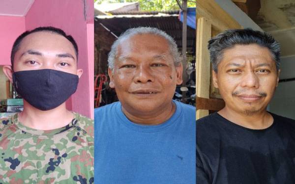 Dari kiri: Muhd Ridhuwan, M Azle dan Mohd Mizan