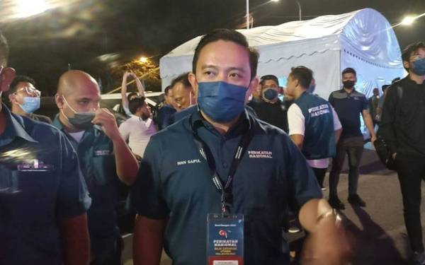 Wan Saiful ketika ditemui media di BGU PN di Senai pada Sabtu.