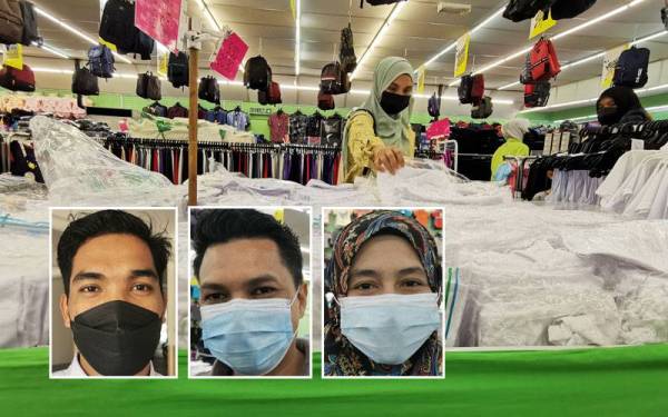 Ibu bapa memilih kelengkapan persekolahan anak-anak sempena pembukaan sesi persekolahan baharu tidak lama lagi. Gambar kecil dari kiri: Mohammad Faridzul, Nizuwar Noor, Hamidah