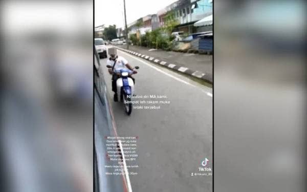 Suspek terus mengejar ambulan selepas pemandu enggan berhenti.