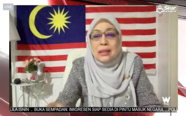 Dr Shamrahayu ketika menjadi panelis Program Wacana Sinar Edisi 332 yang disiarkan secara langsung di semua platform digital Sinar Harian pada Jumaat