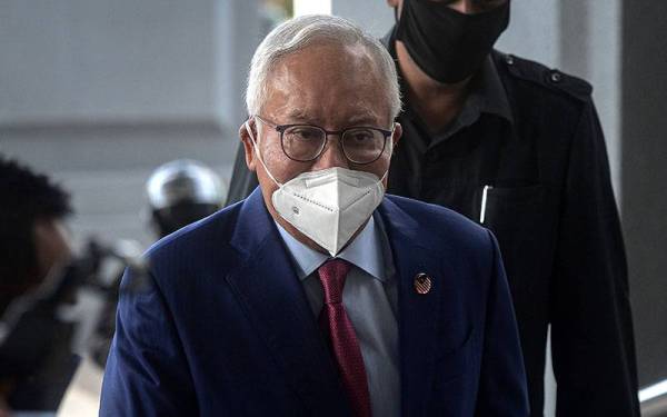 Najib hadir di Mahkamah Tinggi hari ini, bagi sambung bicara berhubung kes pindaan Laporan Akhir Pengauditan 1Malaysia Development Berhad (1MDB) yang dihadapinya. - Foto Bernama