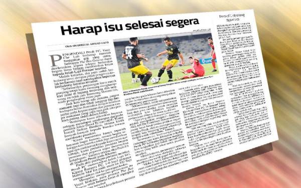 Laporan Sukan Sinar pada Jumaat.