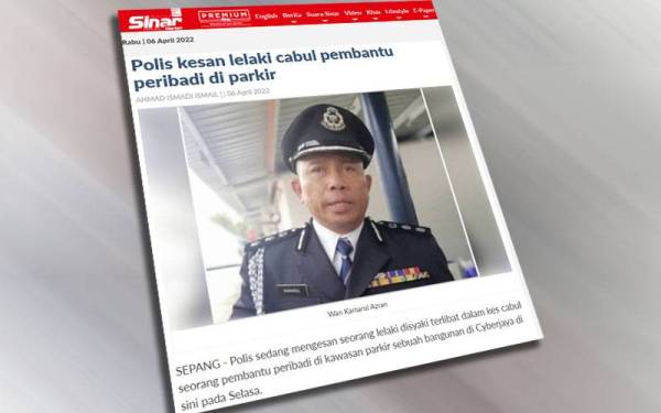 Laporan Sinar Harian pada Rabu.