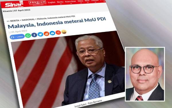 Laporan Sinar Harian (Gambar kecil: Sukumaran)