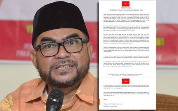 Kenyataan Majlis Pimpinan PH Perak berhubung kontroversial penjualan tanah kapal terbang di Seri Iskandar. Gambar kecil: Mujahid