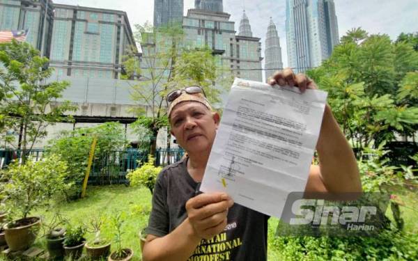 Hashim terkejut sebaik menerima notis pengosongan kediaman sebelum Ramadan.