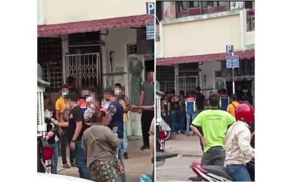 Keadaan menjadi kecoh apabila suspek wanita bertindak agresif mengoyakkan baju dipakainya lalu menuduh perbuatan tersebut dilakukan anggota penguat kuasa bagi mengelakkan dirinya daripada ditangkap.