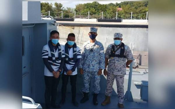 Dua penyelam tempatan yang dikhuatiri hilang ditemui selamat di Pulau Jarak. - Foto: Maritim Perak