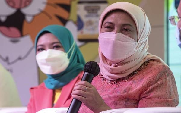 Nancy pada sidang media selepas perasmian kempen Kids Safe Travel di Kuala Lumpur Gold and Country Club, Bukit Kiara pada Ahad. - Foto Bernama