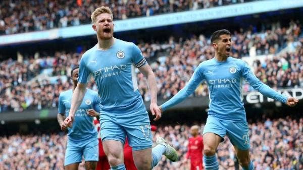 De Bruyne meraikan jaringan pertama perlawanan ketika seri 2-2 di Stadium Etihad awal pagi Isnin.
