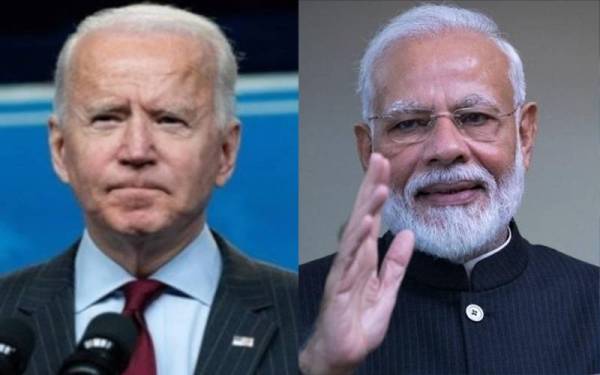 Joe Biden dan Narendra Modi - Foto AFP