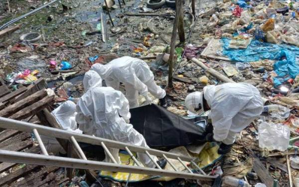 Mangsa maut dipercayai akibat renjatan elektrik di Kampung Numbak, Manggatal, Kota Kinabalu.