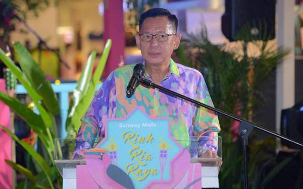 HC Chan berucap pada Majlis Pelancaran Sunway Malls Riuh Ria Raya di Sunway Putra Mall pada Selasa. Foto SINAR HARIAN/MOHD HALIM ABDUL WAHID
