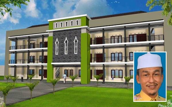 SMUA Darul Anuar, Pulau Melaka, Kota Bharu ingin membangunkan kantin dan perpustakaa membabitkan pembinaan bernilai RM1.3 juta untuk kemudahan pelajar. Gambar kecil: Maliki