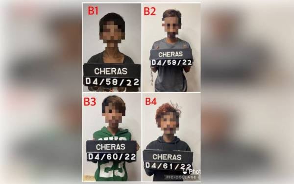 Remaja berusia 14 dan 15 tahun antara empat lelaki warga asing yang ditahan kerana disyaki terlibat kegiatan curi motosikal.